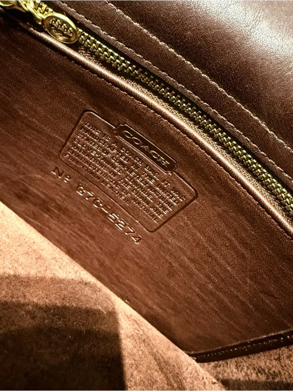 Vintage Coach Essex 5274 Briefcase Brown Leather USA Brass Turnlock 90s